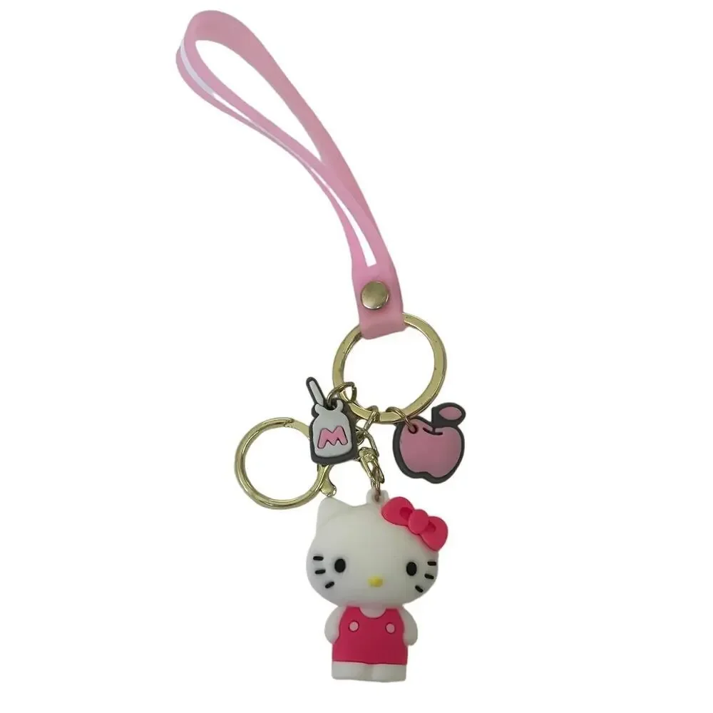 Hello‎ Kitty Keychain Bag Charm Wristlet Pink Anime NEW